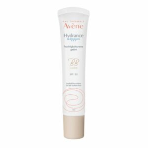 Tube mit BB-Creme von Avène, feuchtigkeitsspendend, SPF 30, für empfindliche, trockene Haut.