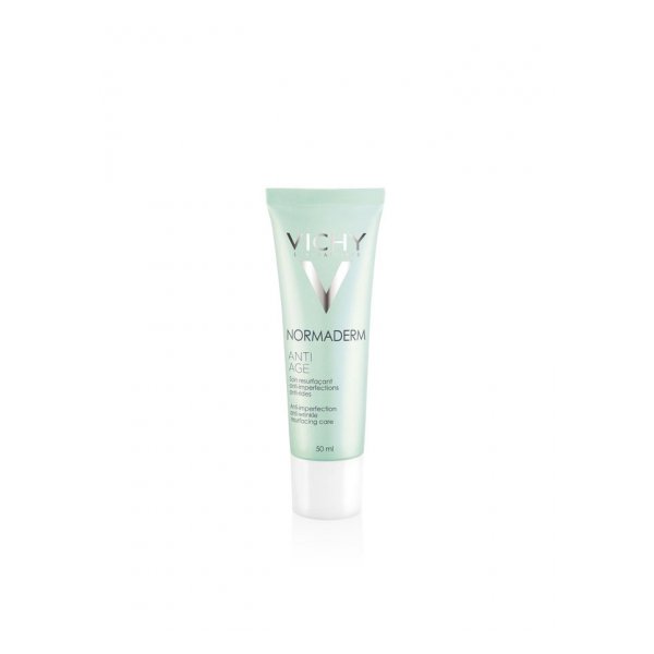 Tube mit Anti-Aging Pflege von Vichy, mintgrün, 50 ml, für Anti-Imperfektionen und Falten.