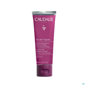 Lila Tube mit Hand- und Nagelcreme von Caudalie, die nährt, repariert und schützt.