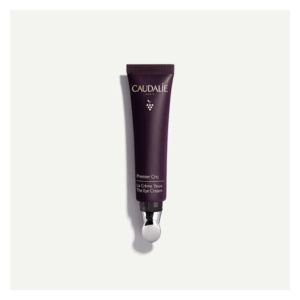 Lila Tube mit Augencreme von Caudalie, deutliche Produktbezeichnung und applikatorartiger Spitze.
