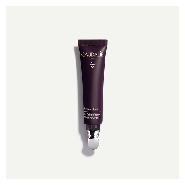 Lila Tube mit Augencreme von Caudalie, deutliche Produktbezeichnung und applikatorartiger Spitze.