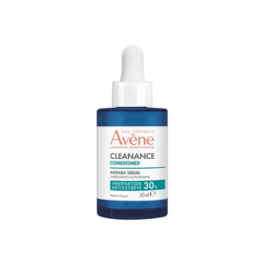 Flasche mit intensivem Serum von Avène zur Behandlung von Unreinheiten, 30 ml, mit Pipette und blauem Etikett.