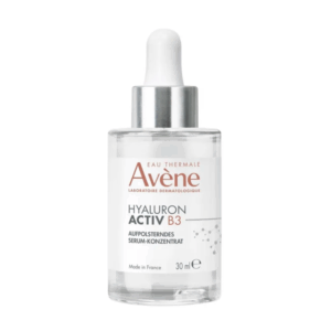 Avene Hyaluron Activ B3 Serum-Konzentrat in einer transparenten Flasche mit Pipette, 30 ml.