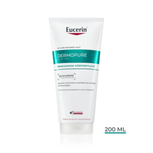 Eucerin Dermopure, erneuernde Körperpflege in einer Tube, enthält Salicylsäure und Thiamidol, 200 ml.