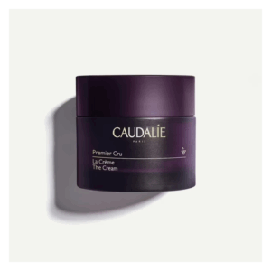 Glitzernde violette Cremedose von Caudalie mit dem Schriftzug Premier Cru La Crème The Cream.