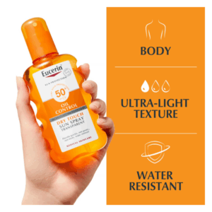 Eucerin Sun Body Oil Control Dry Touch Spray Transparent LSF 50