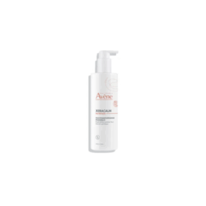 Flasche mit Avène Xeracalm Nutrition, feuchtigkeitsspendende Pflege für trockene Haut, mit Pumpspender.
